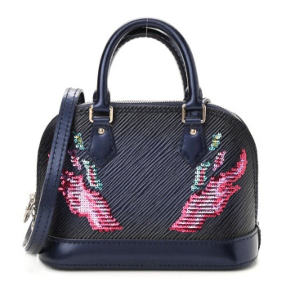 Louis Vuitton Epi Sequins Flame Alma Nano Blue Nuit 2017 - Picture 10 of 11
